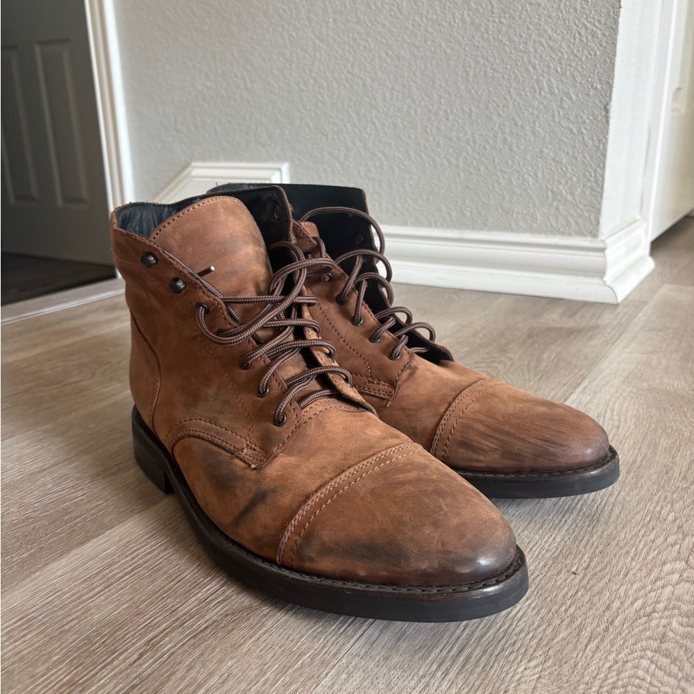 Thursday Boot Company Captain Terracotta Brown Leather Cap Toe Boots